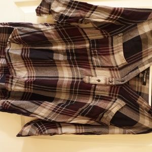 soft plaid tunic